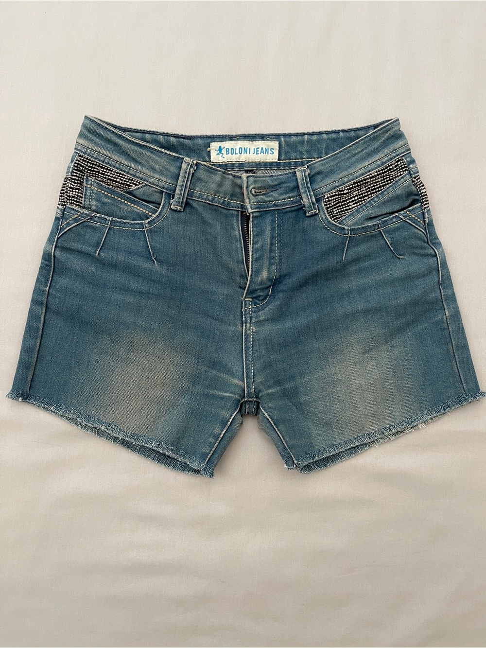 Light Blue Hem Denim Short | Small - Picture 3 of 6